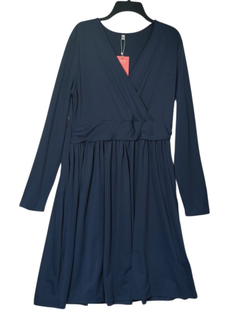 Weaczzy NWT XL Dress Long Sleeve Fit Flare Midi Stretch